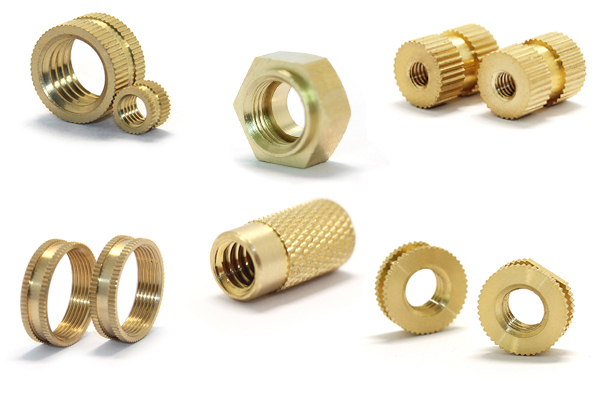 Round threaded brass insert cnc nuts blind 8mm knurled nut m3 m4 m6 m8 m10 42mm brass thread insert nut