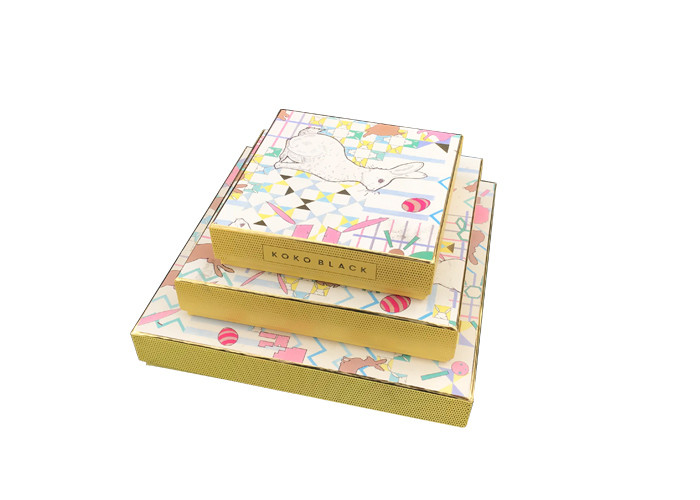 Buy cheap Square Cardboard Chocolate Gift Boxes Packaging With Tray / Rabbits Pattern product