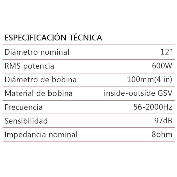600W Pro Audio Woofers B&C PA Speaker 12TBX100 With VC 4" /99.2MM
