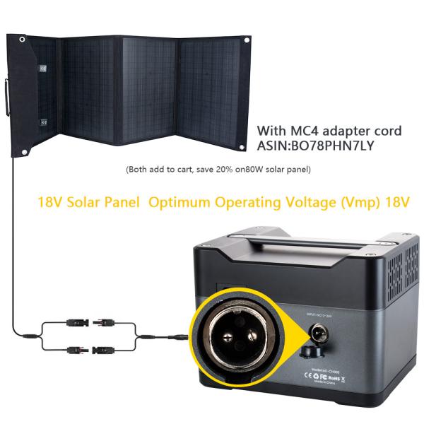 135WH Portable Solar Powered Generator , Lithium Battery Portable Solar Generator