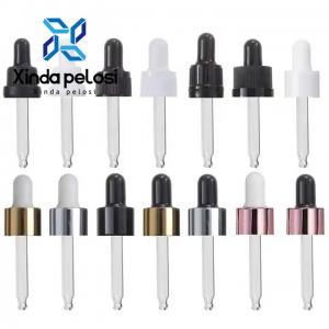 Buy cheap Cosmetic Bottle Caps Jars Dropper Smooth Wall Glass Tube Dropper Caps For Essential Oil product