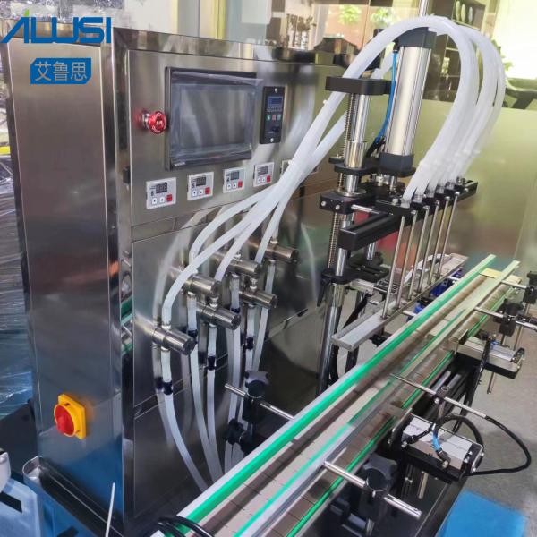Food Beverage Bottle Filling Machine Automatic 6 Head Magnetic Pump