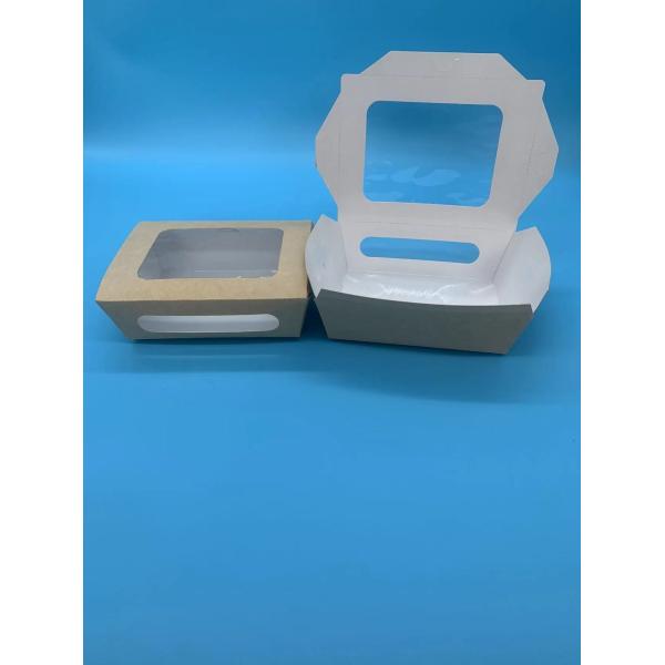 PE Coated 2 Ply Eco Friendly 20oz Kraft Paper Bowls Fast Food Box Take Away Salad Sushi Cookie Paper Packing Box