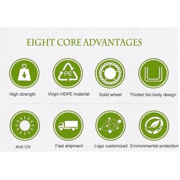 30L Decorative Kitchen Trash Cans Food Grade Indoor 610*410*320mm For Office