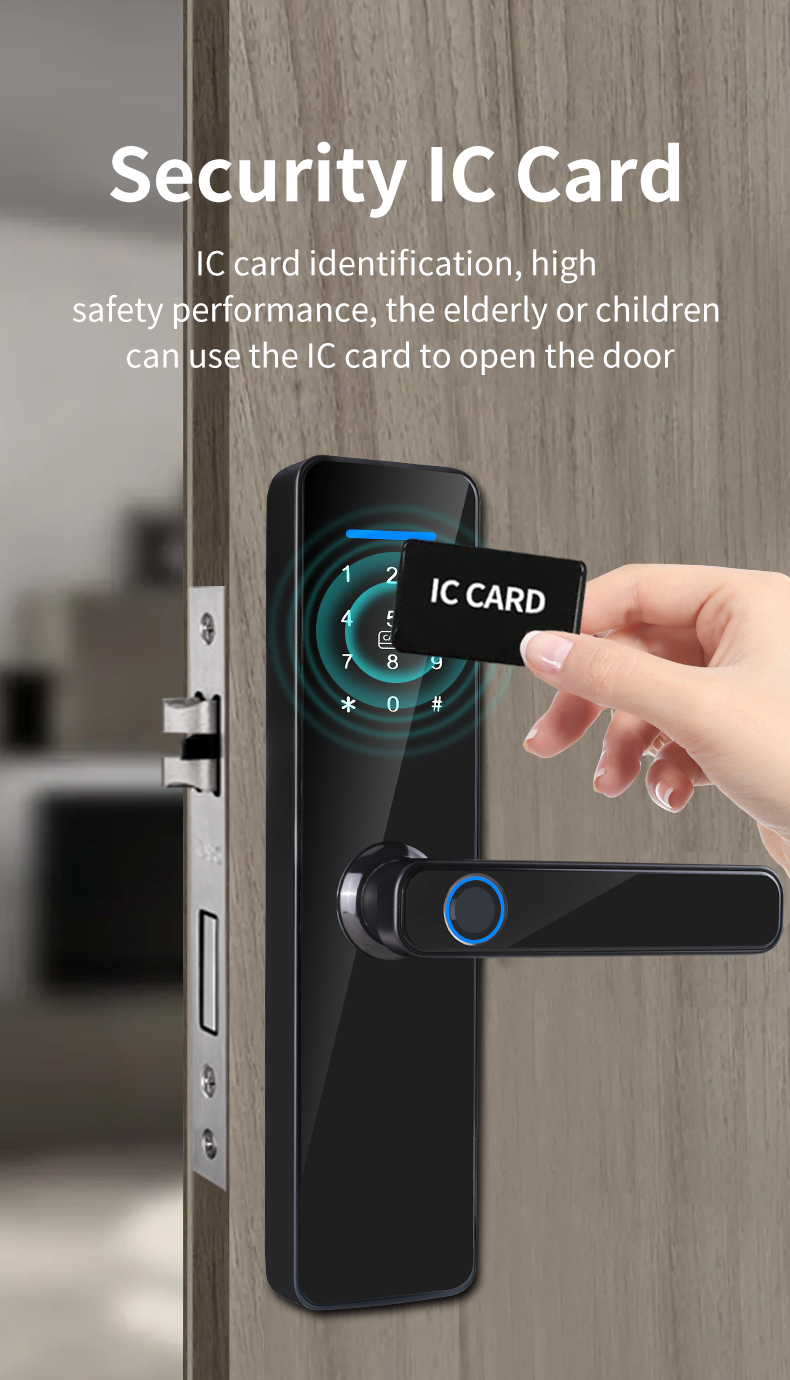 Remote Control Smart Lock TTlock Tuya Fingerprint Interior Door Lock