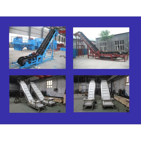 High Efficiency Belt Conveyor Machine , Large Angle Inclined Belt Conveyor