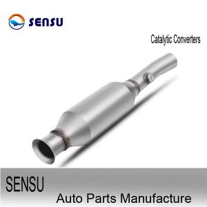 China Universal Fit 2 X 2 Inlet / Outlet Exhaust Catalytic Converter 304SS Oval 51mm on sale