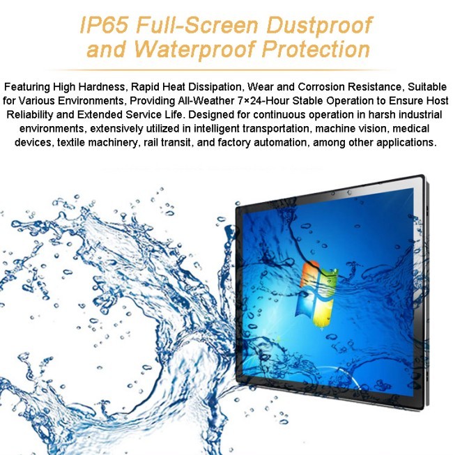 Factory Price Embedded/wall Mount Aluminum case Waterproof Lcd Monitor Fanless 12.1 inch Fully Enclosed Touch Screen Computer