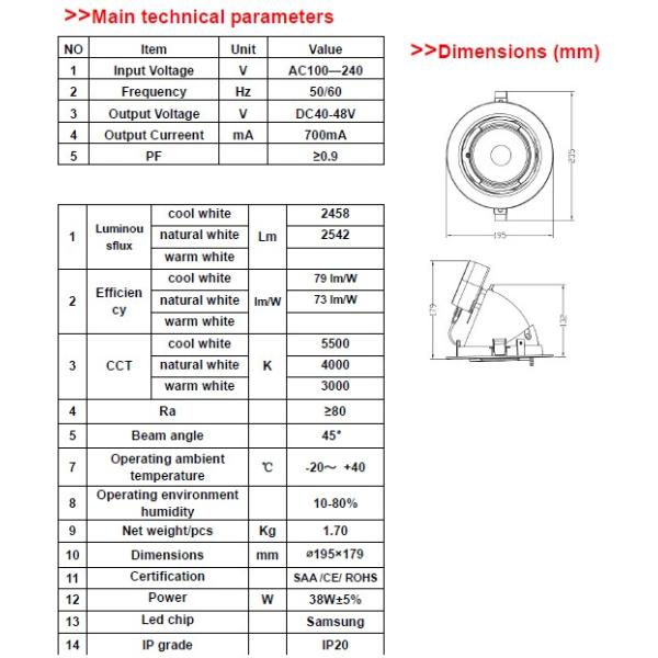 hot! net weight 1.7kgs led downlighting is ultra long span compared to traditional lamp