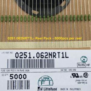 0251.062NRT1L 125V 0.062A Littelfuse Pico Fuse Radial Leaded