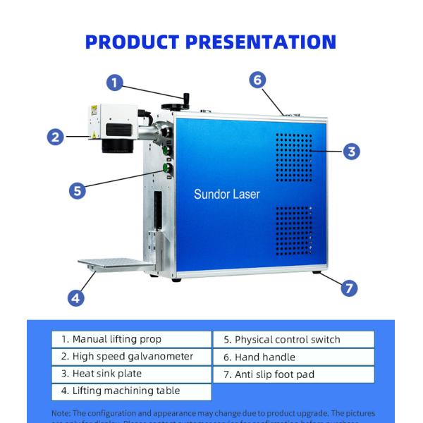 Sundor Optical Fiber Laser Marking Machine Optional Computer Lazer Engraving Machine