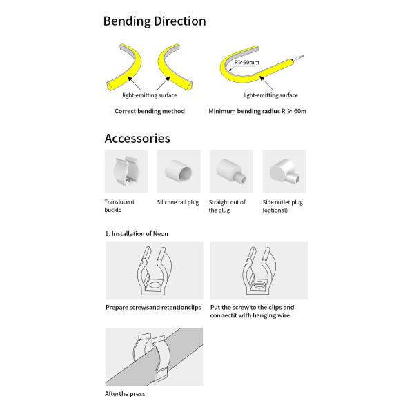 13*13mm Outdoor LED Neon Lights Overhead View Semi Circular LED Neon Silicone Tube