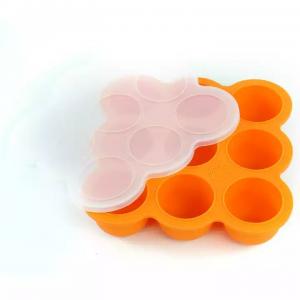 Buy cheap 9 Cavities Silicone Baby Tray Half Sphere BPA Free Suction Feeding Plate product
