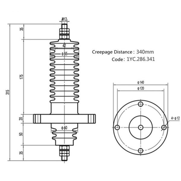 Casting Epoxy Resin Bushing Red Color for Dry Type Transformer