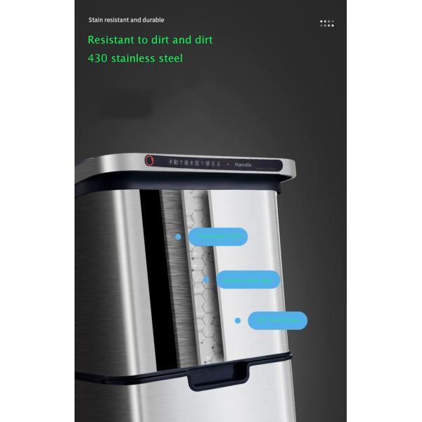 Customized Dry Wet Sorting Trash Can Stainless Intelligent Sensor Trash Can