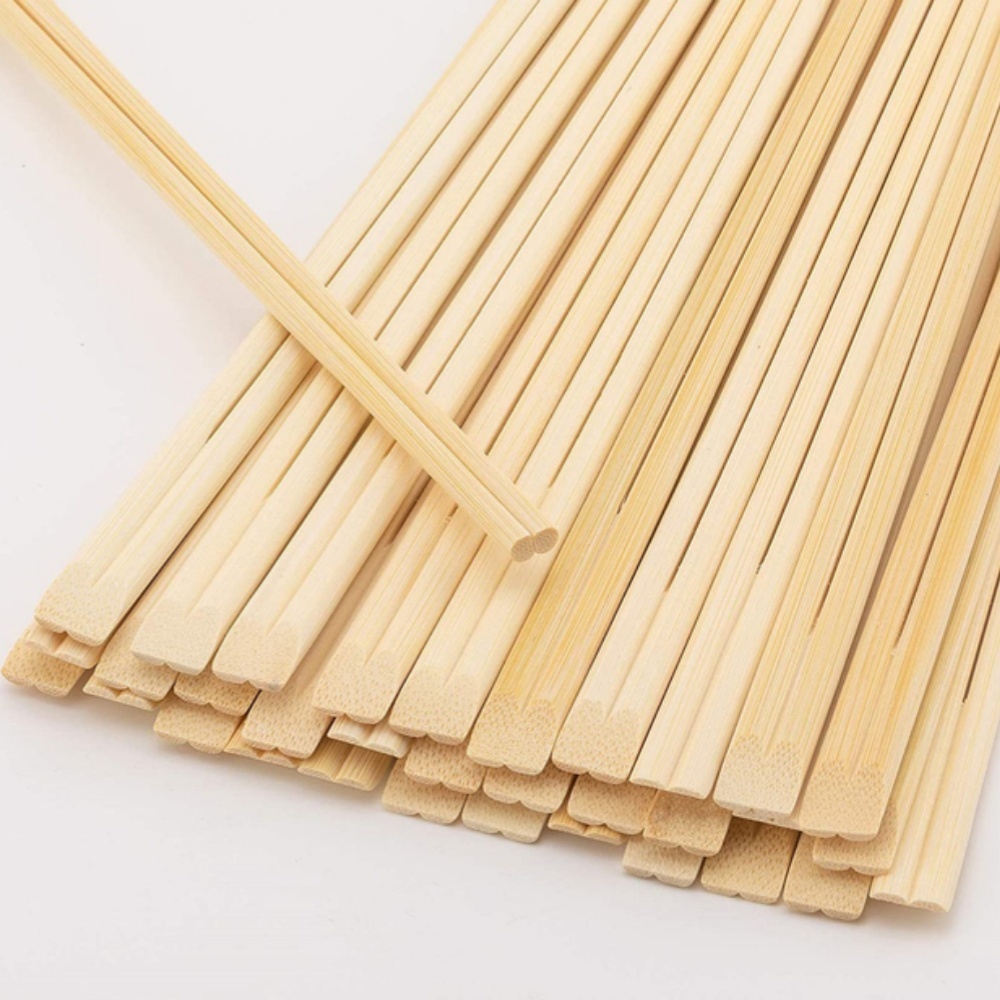 Wholesale delicate customize bamboo chopstick natural Round/Twin/Tensoge bamboo chopsticks individual paper sleeve