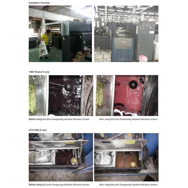 Offset printing Fountain Solution Filtration Machine