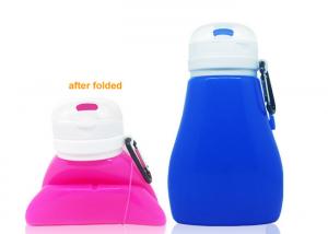 Buy cheap Students Silicone Flexible Drink Bottle , 450ml Collapsible Water Bottle With Filter product