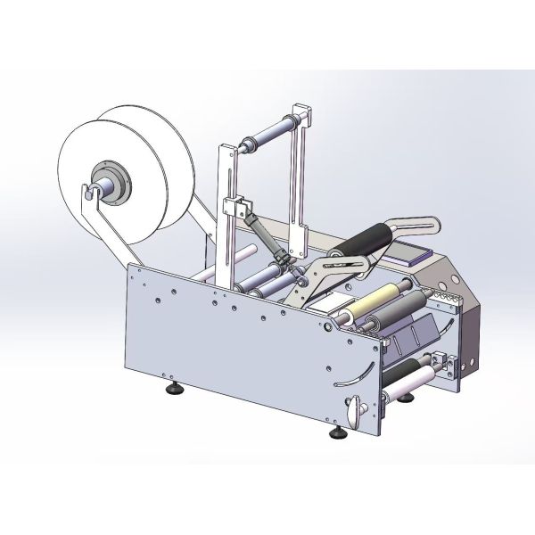 200W Semi Automatic Bottle Labeling Equipment Tabletop Round Bottle Labeler Applicator Machine