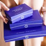 Navy Blue Multipurpose Luxury Chocolate Boxes Packaging , Empty Truffle Boxes