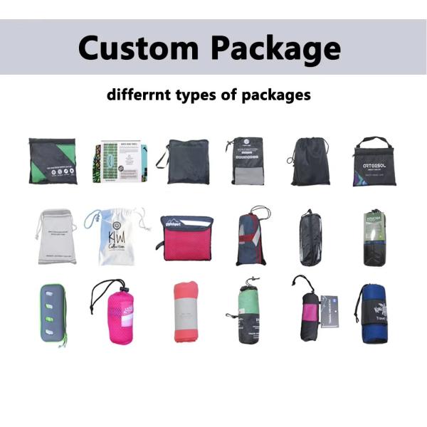 OEM Services Wholesale Quick Dry Custom Logo Microfiber Gym Sports Towel With Mesh Bag