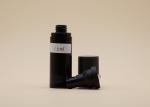 Cosmetic PP Plastic Airless Spray Bottle , Black 15ml Airless Pump Bottles