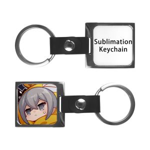 Buy cheap Zinc Alloy Metal Sublimation Keychain With Leather Buckle Picture Keychain product
