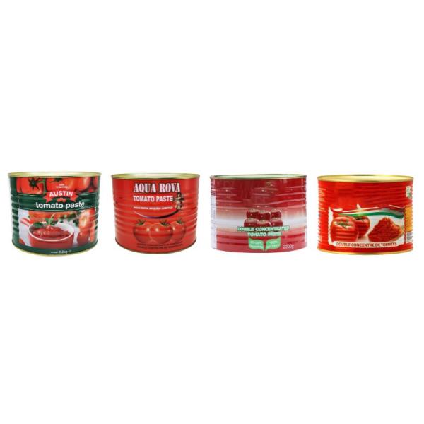All Natural Canned Tomato Paste 2200g No Additives 30%-100% Purity