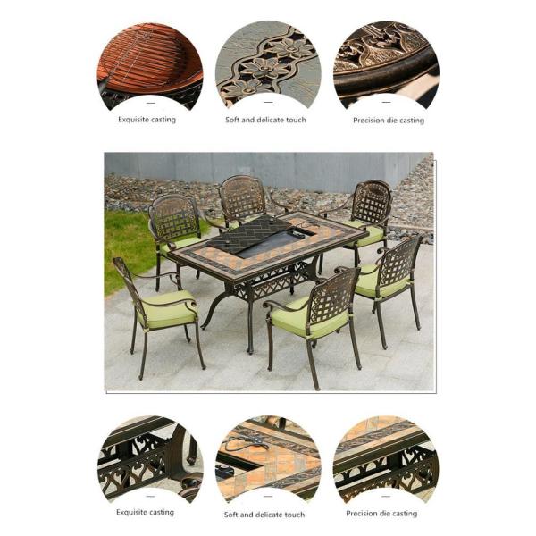 Customized Courtyard Balcony Dining Table Washable Patio Dining Table