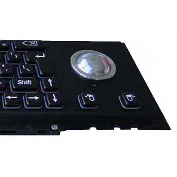 Black Cherry Mechanical Keyswitch Metal Panel Mount Keyboard With Trackball