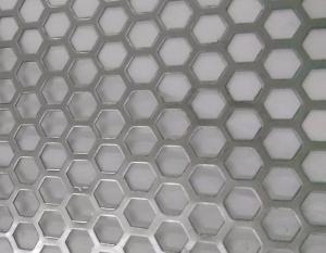 China Hexagonal Hole Perforated Metal Perforated Aluminum Sheet 2mm thick 3003 5005 5052 6061 3004 on sale