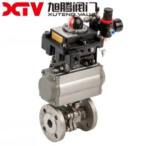 Buy cheap Industrial DIN Wcb/CF8/CF8m Stainless Steel Floating Flange Ball Valve with Actuator product