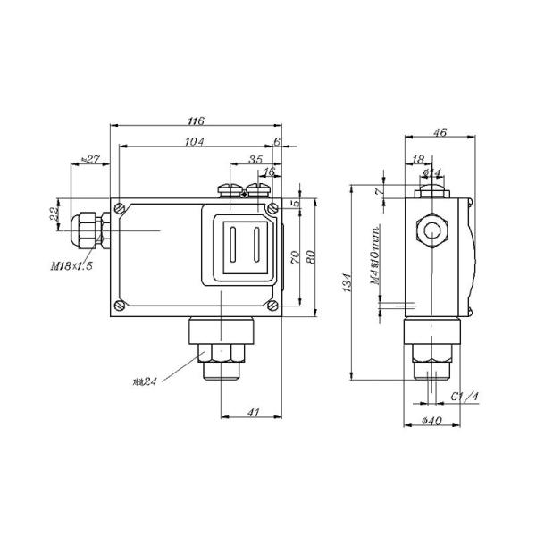 TL0202 Pressure Switch Medium Pressure Adjustable Pressure Controller