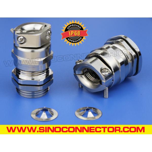 EMC / RFI Cable Glands Brass Metal IP68 with Strain Relief Clamp