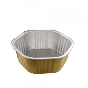 Buy cheap Food Colorful Rectangular Mini Aluminum Pan Foil Cupcake Pans Baking Cups With Lids product