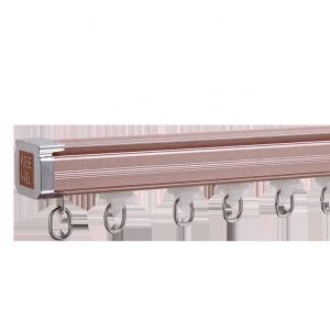 China Aluminum Metal Silent Curtain Track With Ceiling Mounted Wall Mounted Style on sale