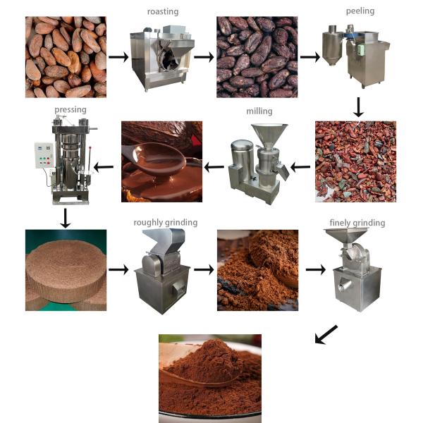 100kg/H Bean To Bar Chocolate Machine 200kg Stainless Steel Cocoa Processing Machines
