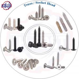 China Black Round Head Self-Tapping Screw with Hex Socket Drive Metric Stainless Steel on sale