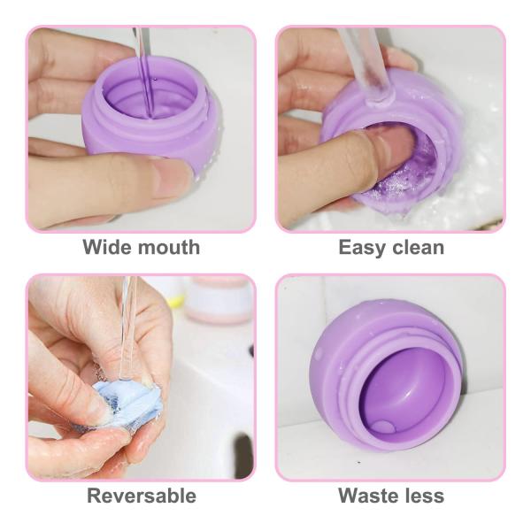 Round Apricot Gemice Silicone Cosmetic Container Leakproof 20ml