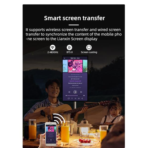 21.5 Inch Battery-Power Portable Mobile Display Android12 Tablet Tv In-Cell Touch Screen Gym Gaming Live Room Smart Tv