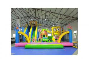 Buy cheap Spongebob And Patrick Star Bounce House With Slide / Inflatable Jumping Castle product