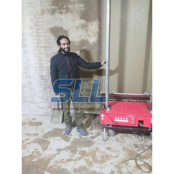 Higher Accuracy Building Plaster Machine , Mortar Plastering Machine Avoid Shaking Loose