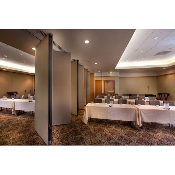 Movable Wooden Partition Room Divider Sliding Office Partition System For Space Division