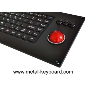 FN Numeric Industrial Silicone Keyboard IP65 Resin Trackball Metal Panel