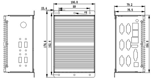 MIS-EPIC07 No Fan Industrial Embedded Computer 3855U Or J1900 Series CPU Dual Network 6 Series 6 USB