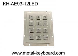 Buy cheap Back Light Metal Numeric Keypad In 3x4 Matrix 12 Keys Stainless Steel Keypad product