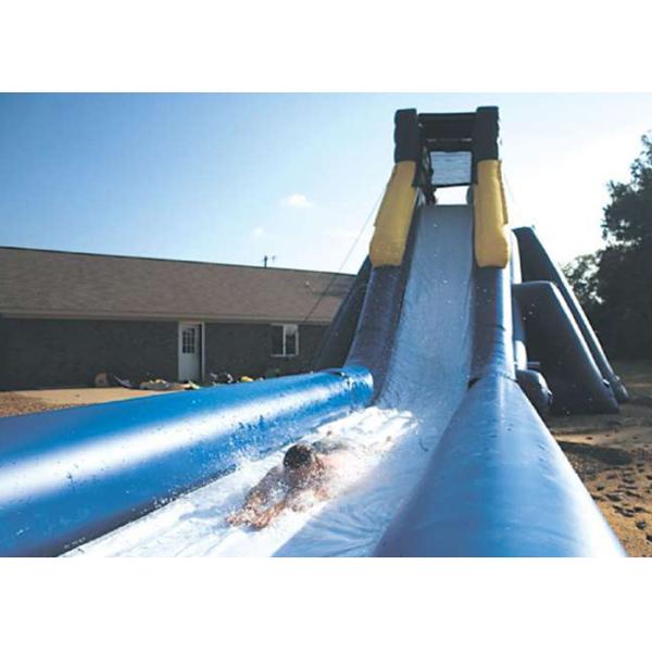 Customized Commercial Inflatable Water Slides , Blue Hippo Giant Inflatable Slide For Adult