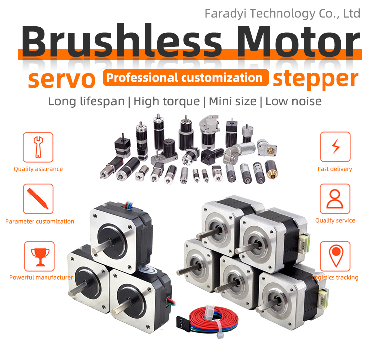 Faradyi Customized Customized High Torque 12v 24v 48v 1000w Brushless Dc Motor 3000rpm