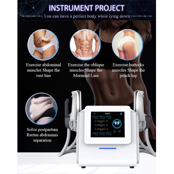 4 Handles Ems Tesla Muscle Stimulator Body Slimming Machine Air Cooling System