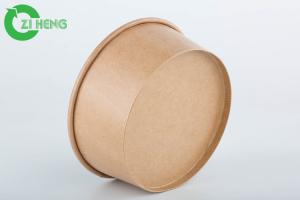 China Disposable Kraft Paper Bowls 25oz Take Away Food Container For Salad Pasta on sale